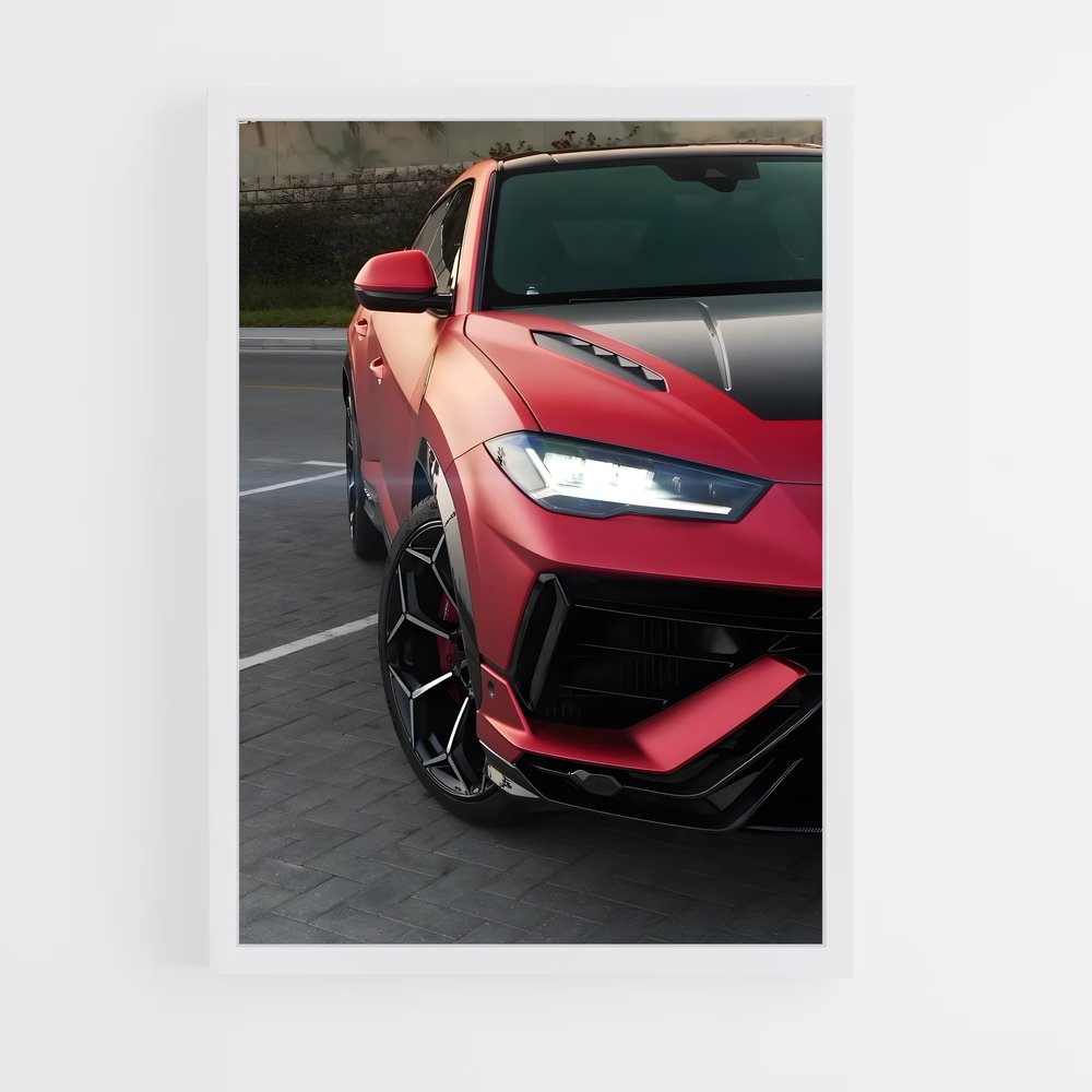 Poster Urus Rouge Passion – affiche Lamborghini (vue 3)